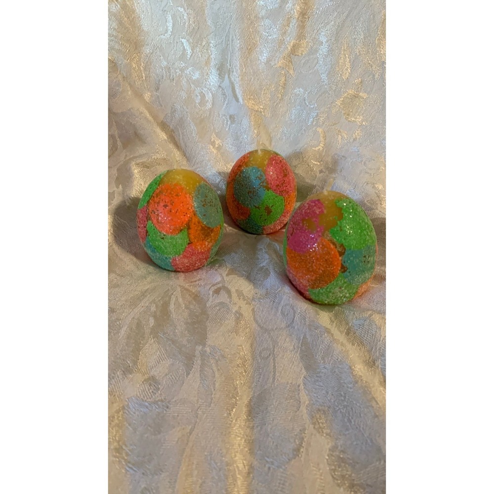 Set of 3 Egg Candles